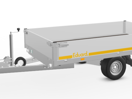 Eduard Geremde Eduard plateauwagen - 256x150 cm - 1500 kg bruto laadvermogen - 56 cm laadvloerhoogte - 30 cm borden