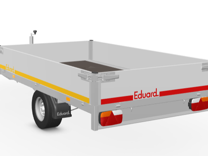 Eduard Geremde Eduard plateauwagen - 256x150 cm - 1500 kg bruto laadvermogen - 56 cm laadvloerhoogte - 30 cm borden