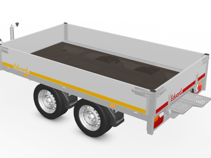 Eduard Geremde Eduard plateauwagen - 256x150 cm - 2000 kg bruto laadvermogen - inclusief oprijplaten