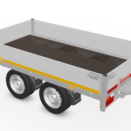 Eduard Geremde Eduard plateauwagen - 256x150 cm - 2000 kg bruto laadvermogen - inclusief oprijplaten