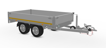 Eduard Geremde Eduard plateauwagen - 256x150 cm - 2000 kg bruto laadvermogen - inclusief oprijplaten
