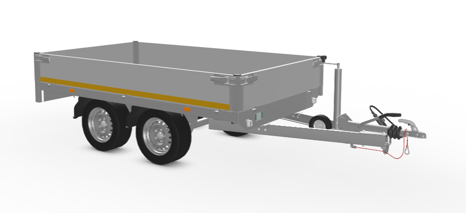 Eduard Geremde Eduard plateauwagen - 256x150 cm - 2000 kg bruto laadvermogen - inclusief oprijplaten