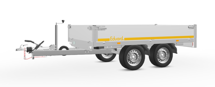 Eduard Geremde Eduard plateauwagen - 256x150 cm - 2000 kg bruto laadvermogen - inclusief oprijplaten