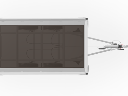Eduard Geremde Eduard plateauwagen - 256x150 cm - 750 kg bruto laadvermogen - 63 cm laadvloerhoogte - 30 cm borden - tandemasser