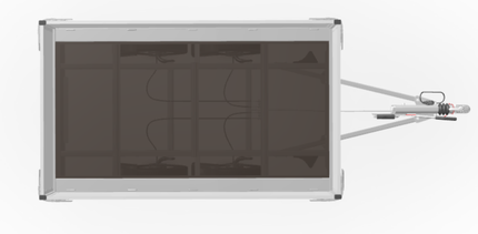 Eduard Geremde Eduard plateauwagen - 256x150 cm - 750 kg bruto laadvermogen - 72 cm laadvloerhoogte - 30 cm borden - tandemasser
