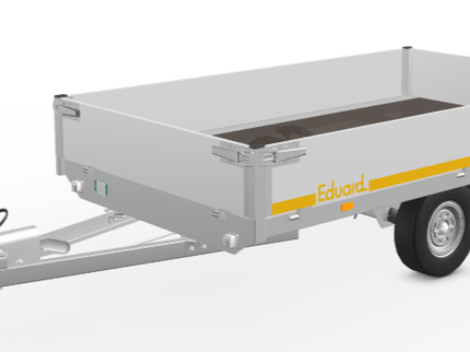 Eduard Geremde Eduard plateauwagen - 256x150 cm - 750 kg bruto laadvermogen - 56 cm laadvloerhoogte - 30 cm borden