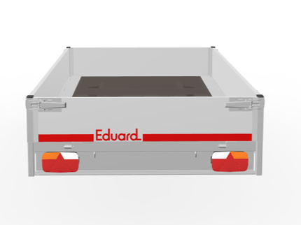 Eduard Geremde Eduard plateauwagen - 256x150 cm - 750 kg bruto laadvermogen - 56 cm laadvloerhoogte - 30 cm borden