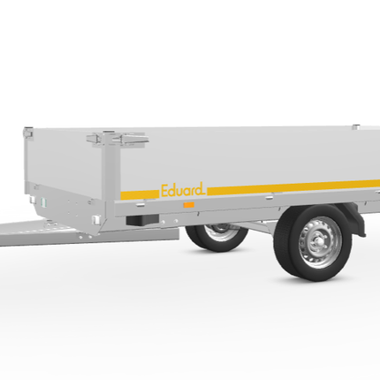 Eduard Geremde Eduard plateauwagen - 310x160 cm - 1000 kg bruto laadvermogen - 56 cm laadvloerhoogte - 30 cm borden