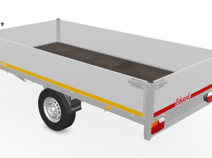 Eduard Geremde Eduard plateauwagen - 310x160 cm - 1350 kg bruto laadvermogen - 72 cm laadvloerhoogte - 40 cm borden