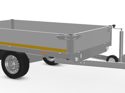 Eduard Geremde Eduard plateauwagen - 310x160 cm - 1500 kg bruto laadvermogen - 63 cm laadvloerhoogte - 40 cm borden