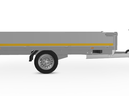 Eduard Geremde Eduard plateauwagen - 310x160 cm - 1500 kg bruto laadvermogen - 63 cm laadvloerhoogte - 30 cm borden - inclusief oprijplaten