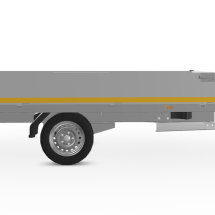Eduard Geremde Eduard plateauwagen - 310x160 cm - 1500 kg bruto laadvermogen - 63 cm laadvloerhoogte - 30 cm borden - inclusief oprijplaten