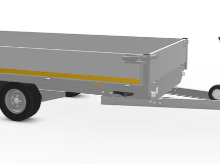 Eduard Geremde Eduard plateauwagen - 310x160 cm - 1500 kg bruto laadvermogen - 63 cm laadvloerhoogte - 30 cm borden