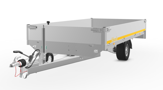 Eduard Geremde Eduard plateauwagen 310x160 cm - 1500 kg bruto laadvermogen - 56 cm laadvloerhoogte - 30  cm  borden