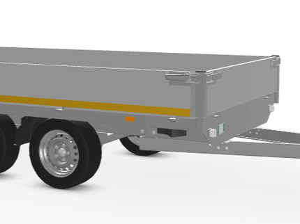 Eduard Geremde Eduard plateauwagen - 310x160 cm - 2000 kg bruto laadvermogen - 63 cm laadvloerhoogte - 30 cm borden