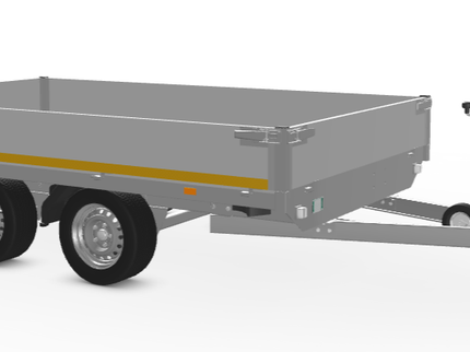 Eduard Geremde Eduard plateauwagen - 310x160 cm - 2000 kg bruto laadvermogen - 72 cm laadvloerhoogte - 30 cm borden