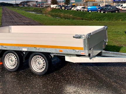 Eduard Geremde Eduard plateauwagen - 310x160 cm - 2000 kg bruto laadvermogen - 72 cm laadvloerhoogte - 30 cm borden