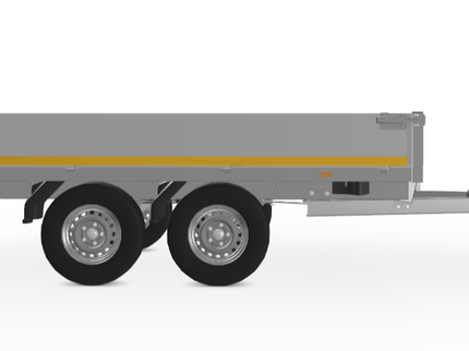 Eduard Geremde Eduard plateauwagen - 310x160 cm - 2000 kg bruto laadvermogen - 72 cm laadvloerhoogte - 30 cm borden