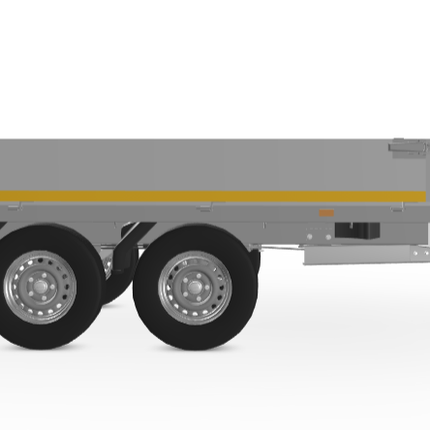 Eduard Geremde Eduard plateauwagen - 310x160 cm - 2000 kg bruto laadvermogen - 72 cm laadvloerhoogte - 30 cm borden