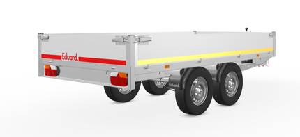 Eduard Geremde Eduard plateauwagen - 310x160 cm - 2000 kg bruto laadvermogen - 72 cm laadvloerhoogte - 30 cm borden