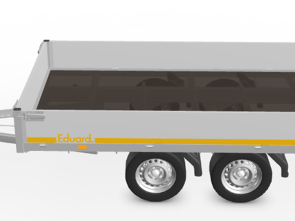 Eduard Geremde Eduard plateauwagen - 310x160 cm - 750 kg bruto laadvermogen - 63 cm laadvloerhoogte - 30 cm borden