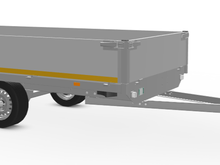Eduard Geremde Eduard plateauwagen - 310x160 cm - 750 kg bruto laadvermogen  - 63 cm laadvloerhoogte  - 40 cm borden