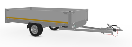 Eduard Geremde Eduard plateauwagen - 310x160 cm - 750 kg bruto laadvermogen  - 63 cm laadvloerhoogte  - 40 cm borden