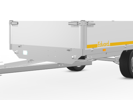 Eduard Geremde Eduard plateauwagen - 310x160 cm - 750 kg bruto laadvermogen  - 63 cm laadvloerhoogte  - 40 cm borden