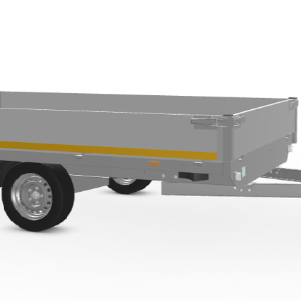 Eduard Geremde Eduard plateauwagen - 310x180 cm - 1500 kg bruto laadvermogen - 63 cm laadvloerhoogte - 30 cm borden