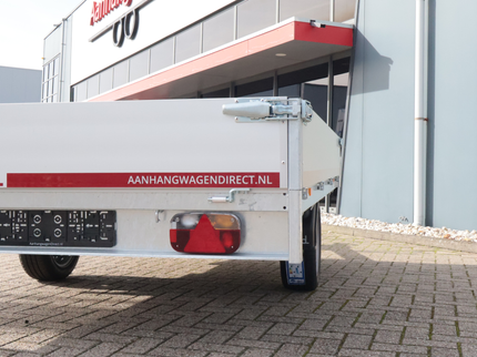 Eduard Geremde Eduard plateauwagen - 310x180 cm - 1500 kg bruto laadvermogen - 63 cm laadvloerhoogte - 30 cm borden