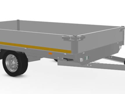 Eduard Geremde Eduard plateauwagen - 310x180 cm - 1800 kg bruto laadvermogen - 63 cm laadvloerhoogte - 30 cm borden