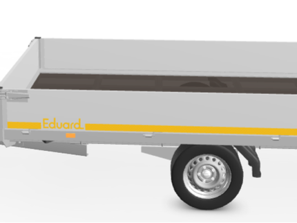Eduard Geremde Eduard plateauwagen - 310x180 cm - 1800 kg bruto laadvermogen - 63 cm laadvloerhoogte - 30 cm borden