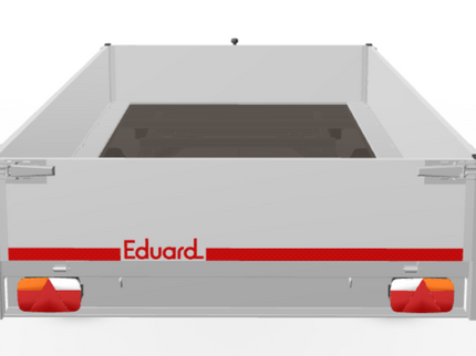 Eduard Geremde Eduard plateauwagen - 310x180 cm - 2000 kg bruto laadvermogen - 63 cm laadvloerhoogte - 40 cm borden