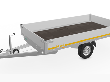 Eduard Geremde Eduard Plateauwagen - 330x180 cm - 1350 kg bruto laadvermogen - 72 cm laadvloerhoogte - 30 cm borden