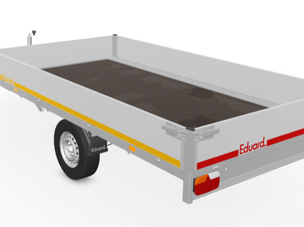 Eduard Geremde Eduard Plateauwagen - 330x180 cm - 1350 kg bruto laadvermogen - 72 cm laadvloerhoogte - 30 cm borden