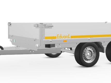 Eduard Geremde Eduard plateauwagen - 330x180 cm - 2000 kg bruto laadvermogen - 63 cm laadvloerhoogte - 30 cm borden
