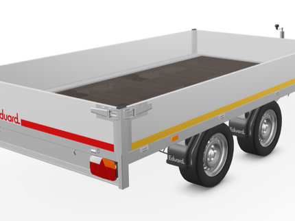 Eduard Geremde Eduard plateauwagen - 330x180 cm - 2000 kg bruto laadvermogen - 63 cm laadvloerhoogte - 30 cm borden