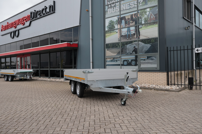Eduard Geremde Eduard plateauwagen - 330x180 cm - 2500 kg bruto laadvermogen - 72 cm laadvloerhoogte - 30 cm borden