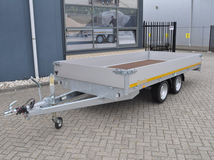 Eduard Geremde Eduard plateauwagen - 406x180 cm - 2000 kg bruto laadvermogen - 63 cm laadvloerhoogte - 30 cm borden