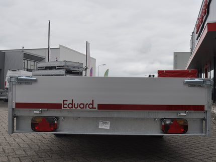 Eduard Geremde Eduard plateauwagen - 406x180 cm - 2000 kg bruto laadvermogen - 63 cm laadvloerhoogte - 30 cm borden