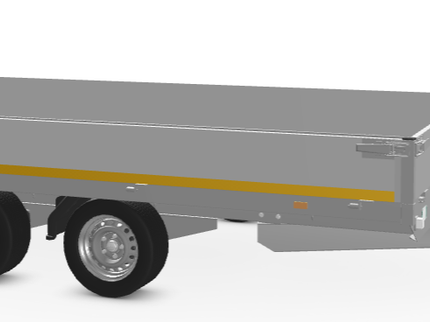 Eduard Geremde Eduard plateauwagen - 406x180 cm - 2000 kg bruto laadvermogen - 63 cm laadvloerhoogte - 30 cm borden