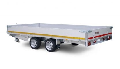 Eduard Geremde Eduard plateauwagen - 406x220 cm - 3000 kg bruto laadvermogen - 63 cm laadvloerhoogte - 30 cm borden