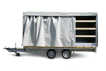 Eduard Geremde Eduard plateauwagen - 406x220 cm - 3500 kg bruto laadvermogen - 63 cm laadvloerhoogte - 30 cm borden