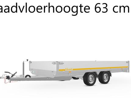 Eduard Geremde Eduard plateauwagen - 506x200 cm - 2700 kg bruto laadvermogen - 63 cm laadvloerhoogte - 30 cm borden