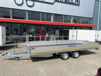Eduard Geremde Eduard plateauwagen - 506x200 cm - 2700 kg bruto laadvermogen - 63 cm laadvloerhoogte - 30 cm borden