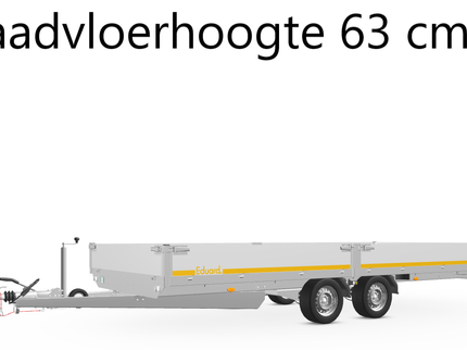 Eduard Geremde Eduard plateauwagen - 506x200 cm - 3000 kg bruto laadvermogen - 63 cm laadvloerhoogte - 30 cm borden