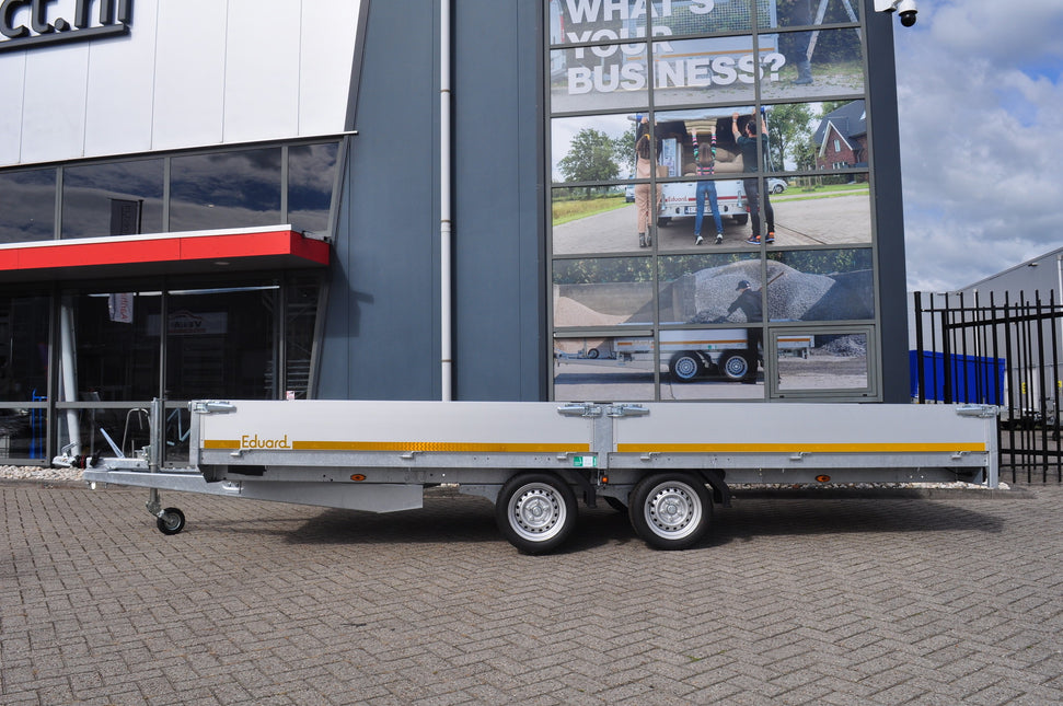 Eduard Geremde Eduard plateauwagen - 556x200 cm - 3500 kg bruto laadvermogen - 63 cm laadvloerhoogte - 30 cm borden