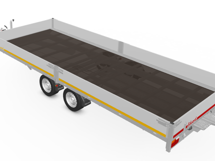 Eduard Geremde Eduard plateauwagen - 556x220 cm - 3000 kg bruto laadvermogen - 63 cm laadvloerhoogte - inclusief oprijplaten - 30 cm borden