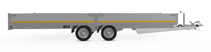 Eduard Geremde Eduard plateauwagen - 556x220 cm - 3000 kg bruto laadvermogen - 63 cm laadvloerhoogte - inclusief oprijplaten - 30 cm borden