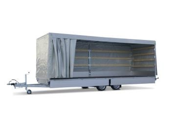 Eduard Geremde Eduard plateauwagen - 606x200 cm - 3000 kg bruto laadvermogen - 63 cm laadvloerhoogte - 30 cm borden
